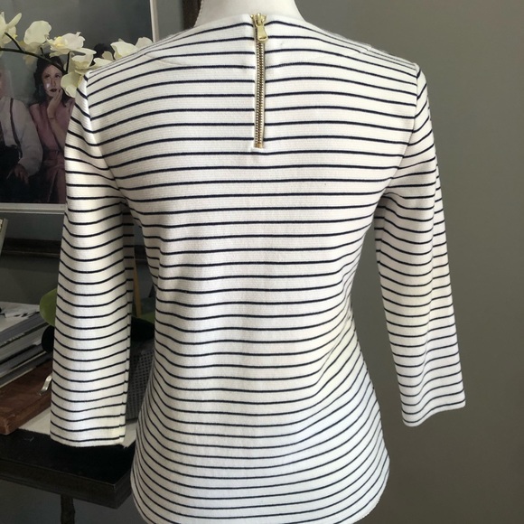 Talbots 3/4 Sleeve Nautical Striped Top XS - Picture 4 of 7